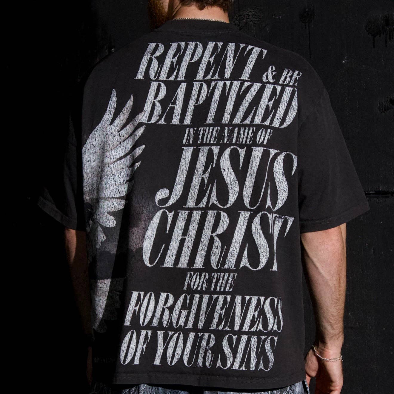Holy Spirit Dove Wrap-Around Tee (Oversized Fit)
