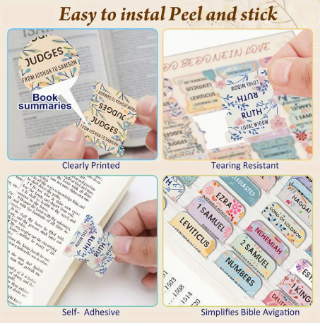 Bible Tabs; Peel-and-Stick