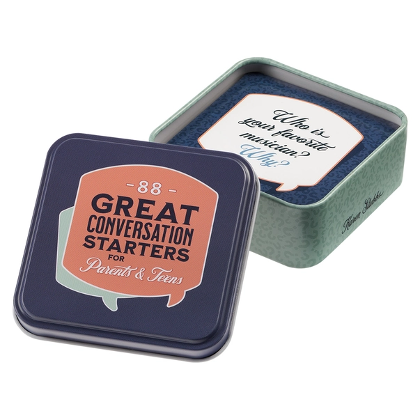 88 Great Conversation Starters-Parents & Teen Cards Tin
