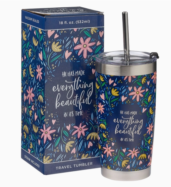 Everything Beautiful Eccl. 3:11 Ss Tumbler W/Straw