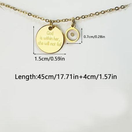 God is Within Her Faith Mustard Seed Necklace