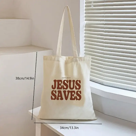 Jesus Saves Tote Bag