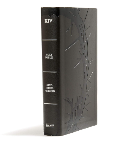 KJV Large Print Bible, Charcoal Leathertouch