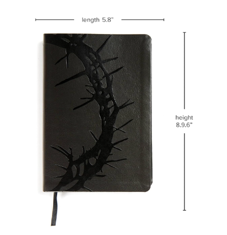 KJV Large Print Bible, Charcoal Leathertouch