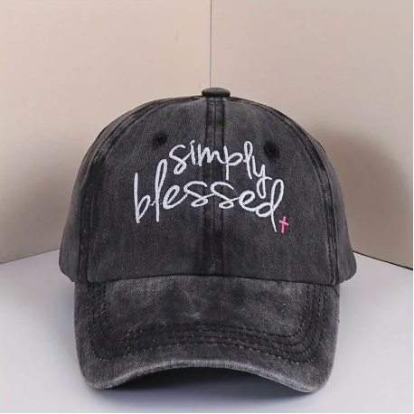 Simply Blessed Distressed Baseball Cap