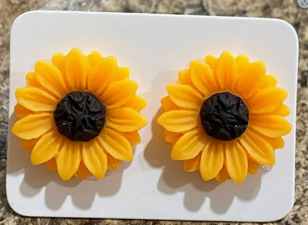 Sunflower earrings