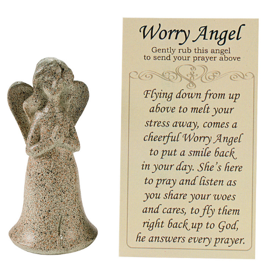 Angel with prayer card