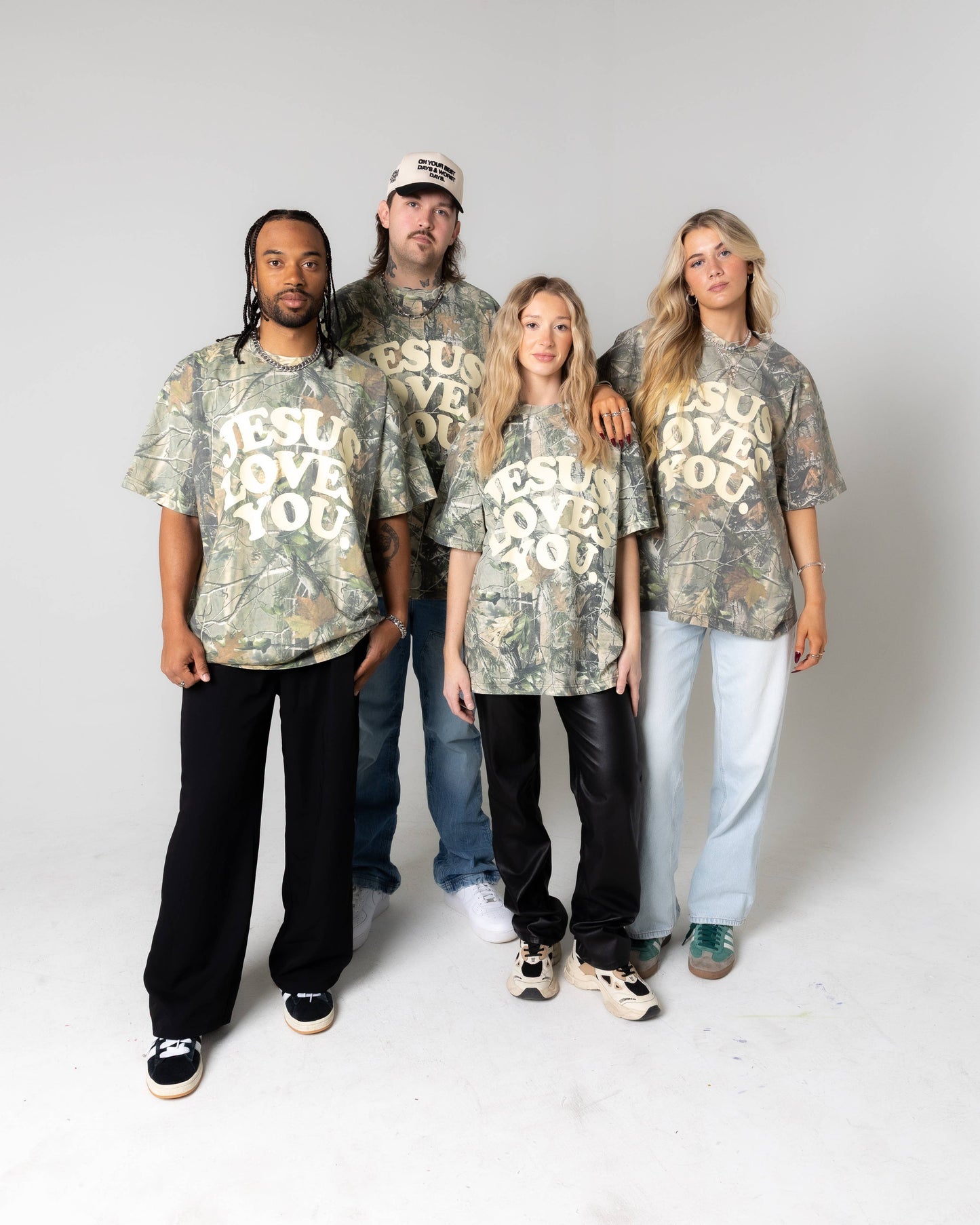 Jesus Loves You Heavyweight Camo Tee || Oversized