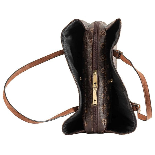 Brown Heart Wedge Bible Cover X- Large