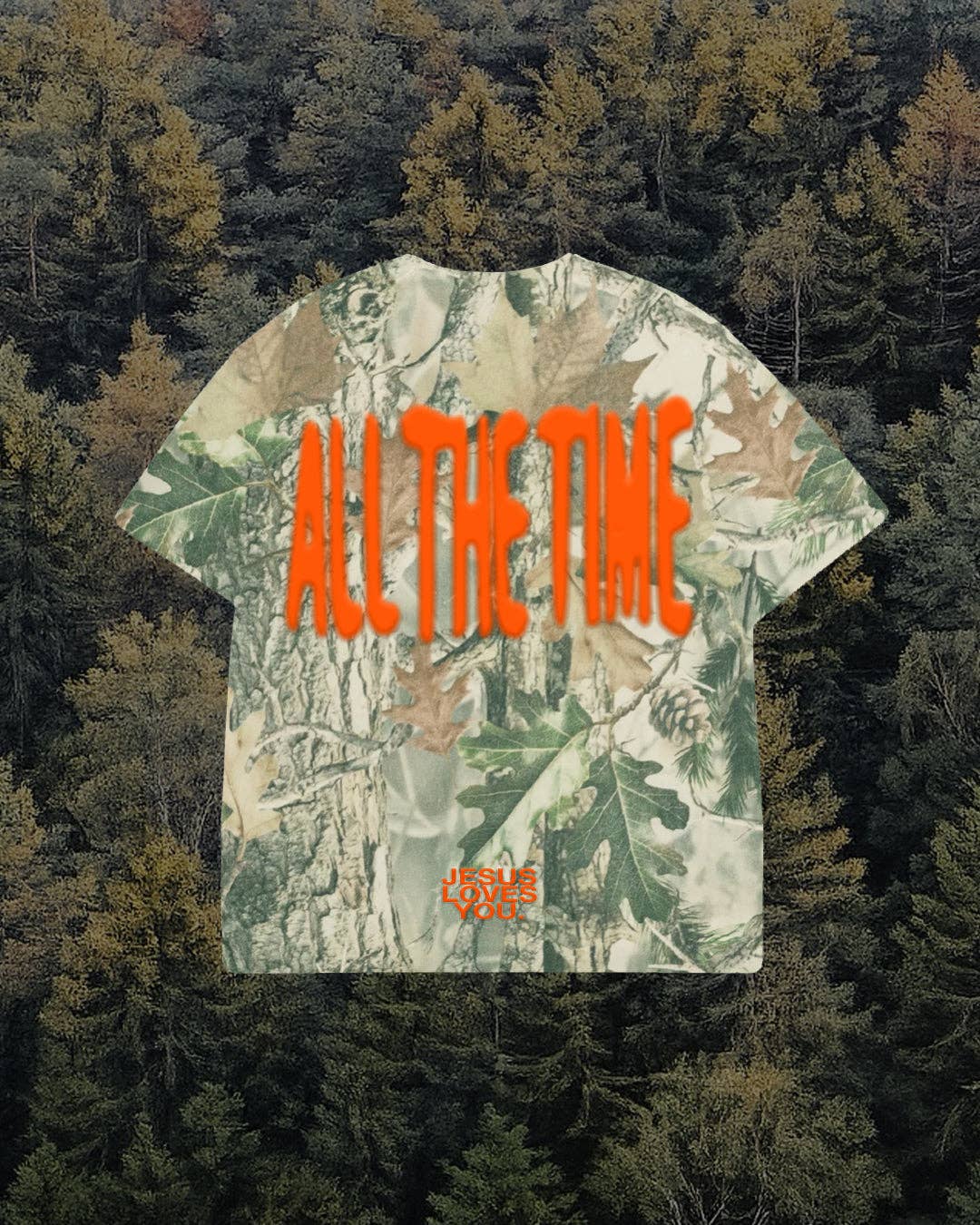 Heavyweight "God Is Good" Puff Print Camo Tee || Oversized