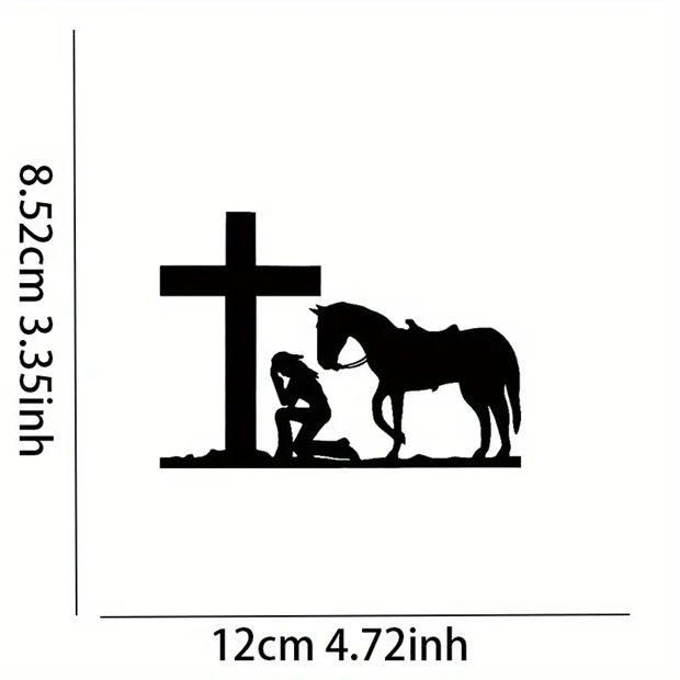Cowgirl Cross Car Decal