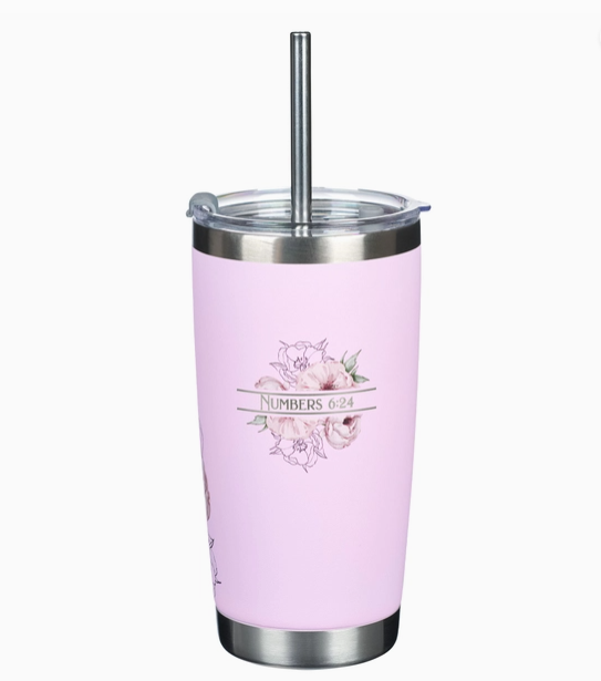 Lord Bless & Keep You Num. 6:24 Ss Tumbler W/Straw