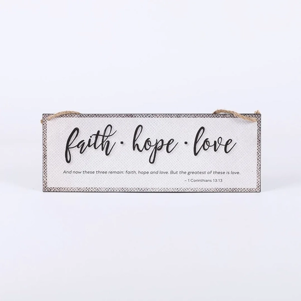 Faith Hope Love Metal Wall Decor