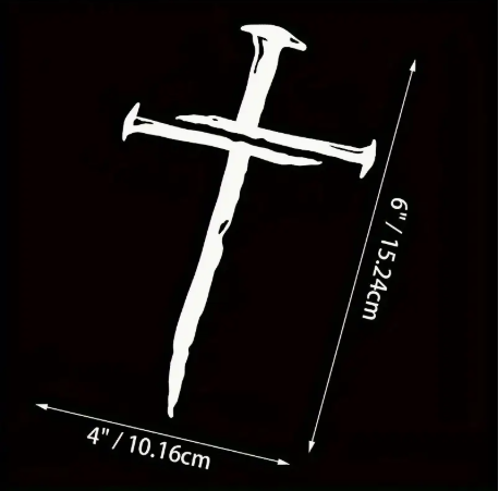 Cross Nail Decal