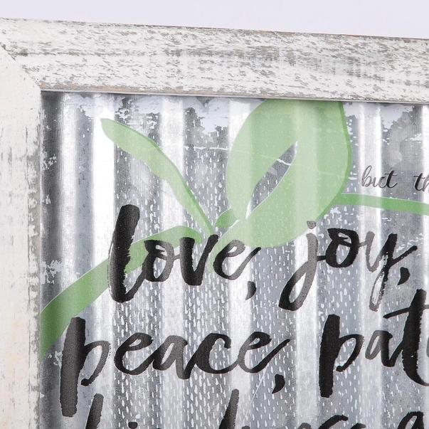 Fruit of the Spirit Corrugated Tin