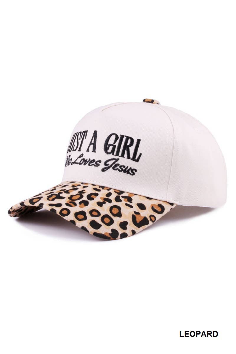 Just A Girl Who Loves Jesus Two Tone Canvas Cotton Cap