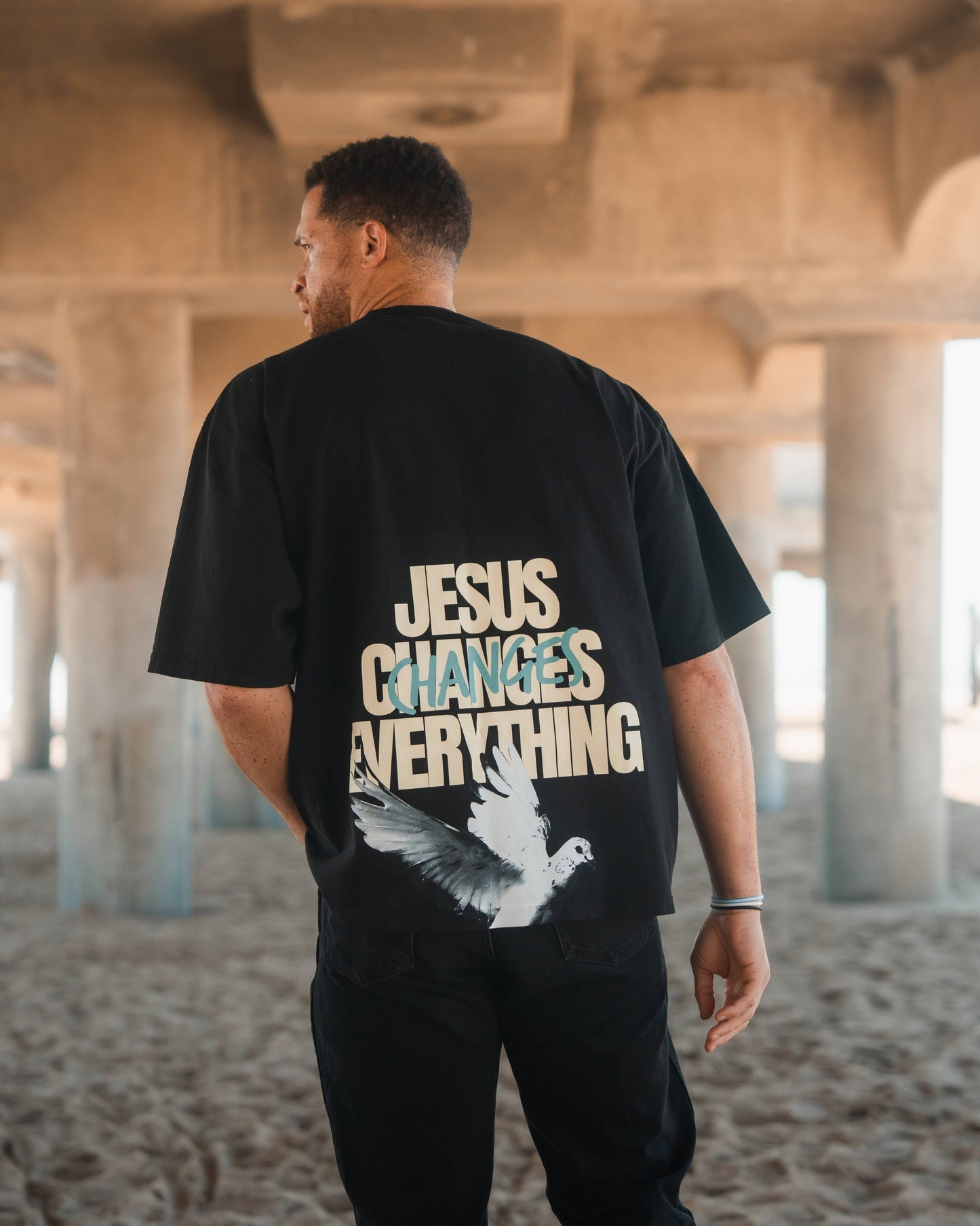 Jesus Changes Everything Heavyweight Oversize Tee