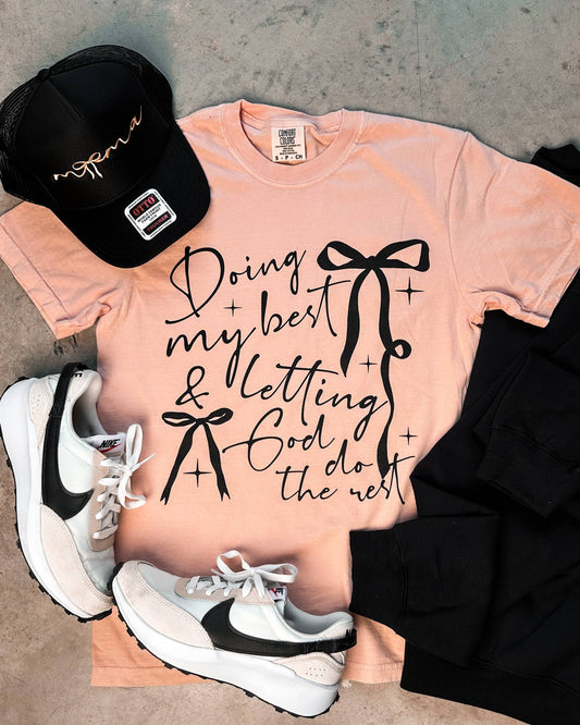 Doing My Best Peach Graphic Tee