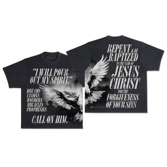 Holy Spirit Dove Wrap-Around Tee (Oversized Fit)