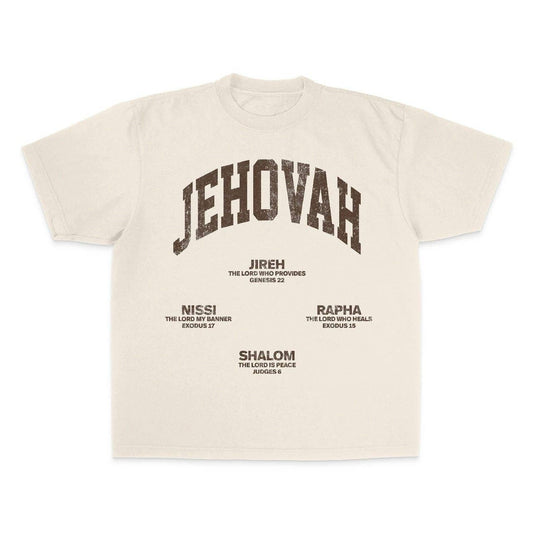 JEHOVAH Tee - Cream/Brown (Oversized Tee)