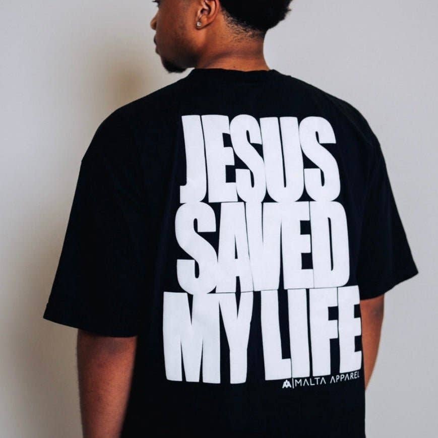 Jesus Saved My Life PUFF PRINT - Oversized