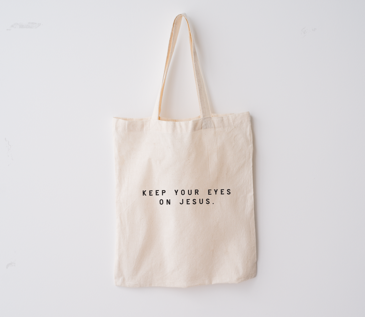 Keep Your Eyes on Jesus Tote Bag