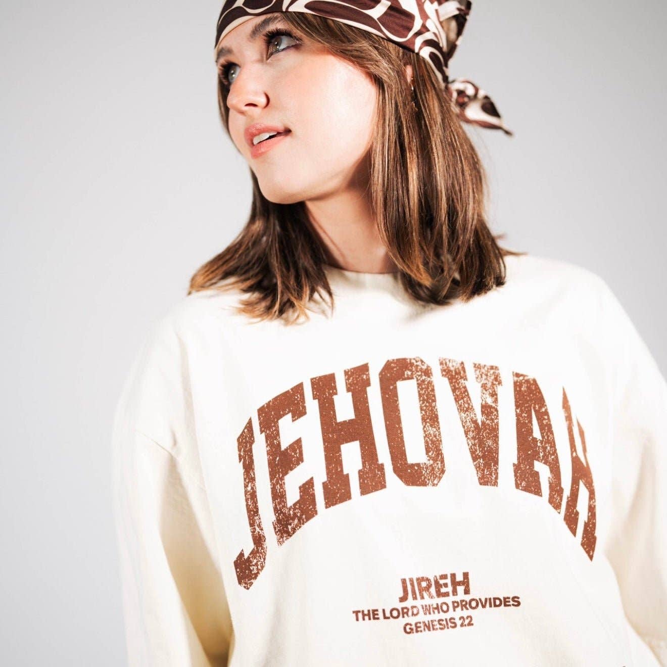 JEHOVAH Tee - Cream/Brown (Oversized Tee)