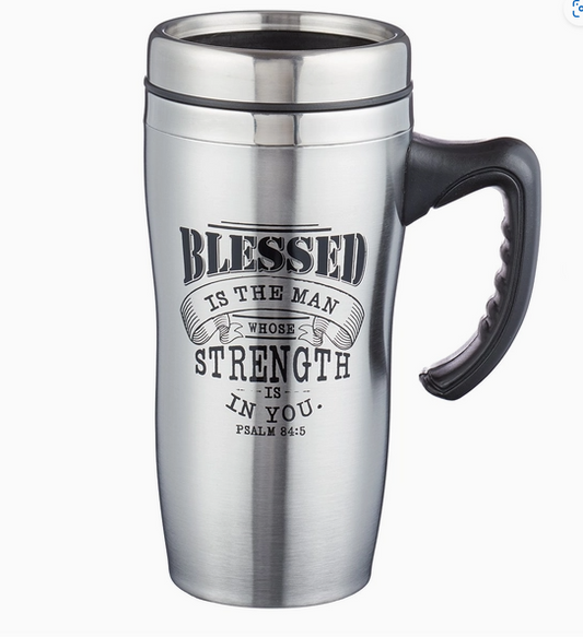 Blessed Man Ps. 84:5 SS Travel Mug