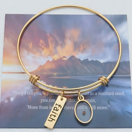 Faith Mustard Seed Bangle Bracelet