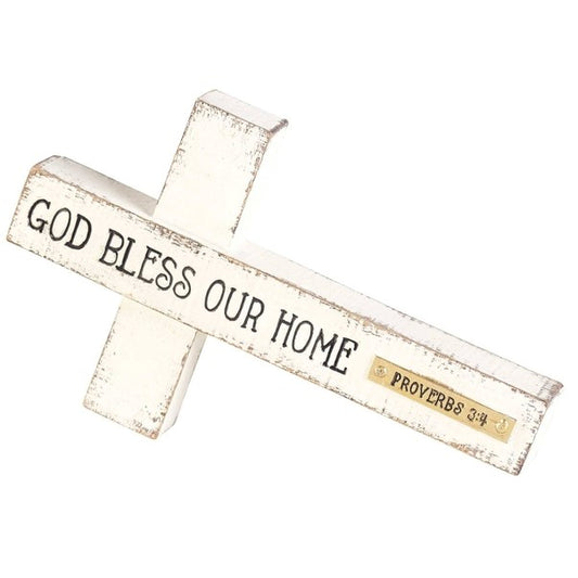 God Bless Our Home Cross Tabletop