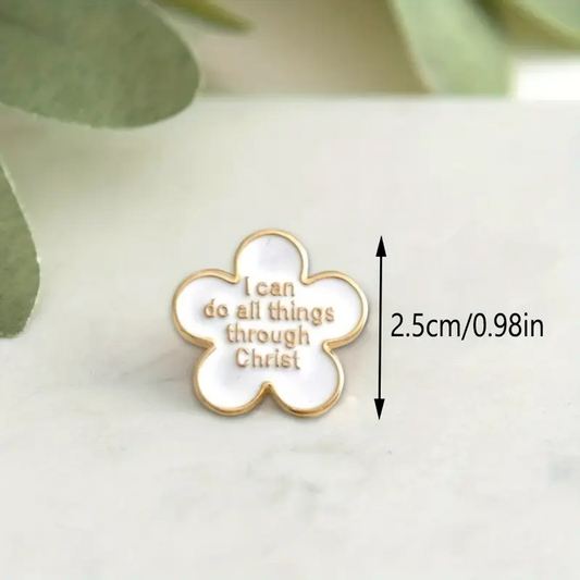 I Can Do All Things Through Christ Enamel Pin