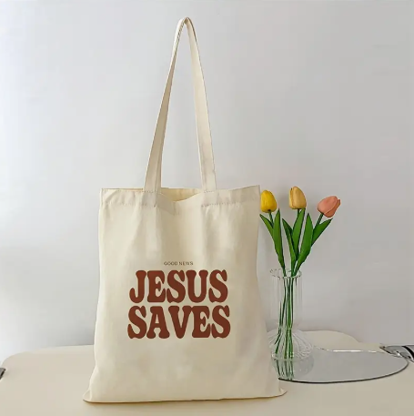 Jesus Saves Tote Bag