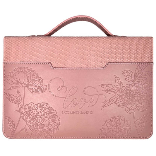 Love Pink Weave Bible Case X-Large