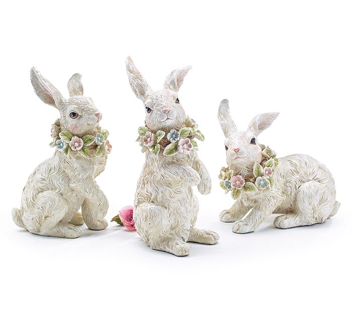 Resin Bunny Spring Wreath Figurine