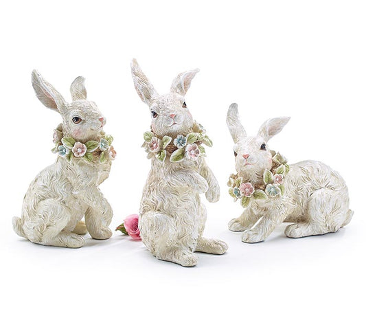 Resin Bunny Spring Wreath Figurine