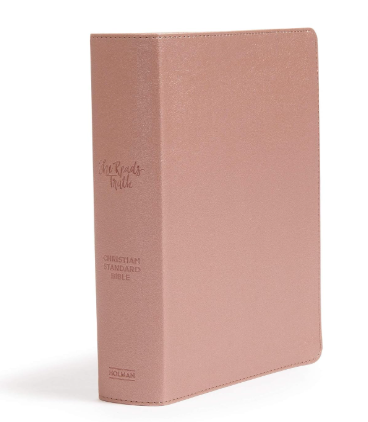 CSB She Reads Truth Bible, Rose Gold Leather Touch, Easy-to-Read Bible Serif Type