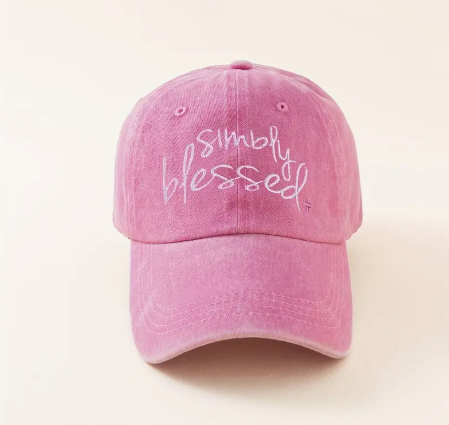 Simply Blessed Distressed Baseball Cap