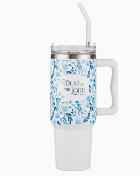 Floral Trust Prov. 3:5 Tumbler w/straw Ss