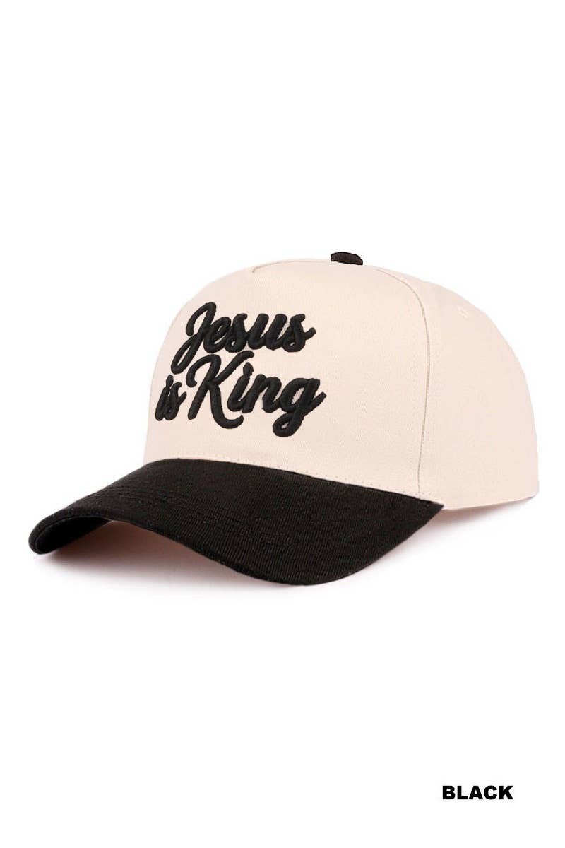 Jesus Is King Two-Tone Cotton Hat