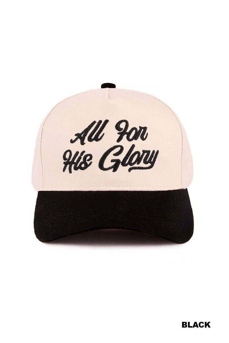 All For His Glory Two Tone Cotton Hat Cap