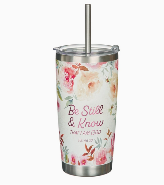 Be Still Ps. 46:10 Ss Tumbler W/Straw