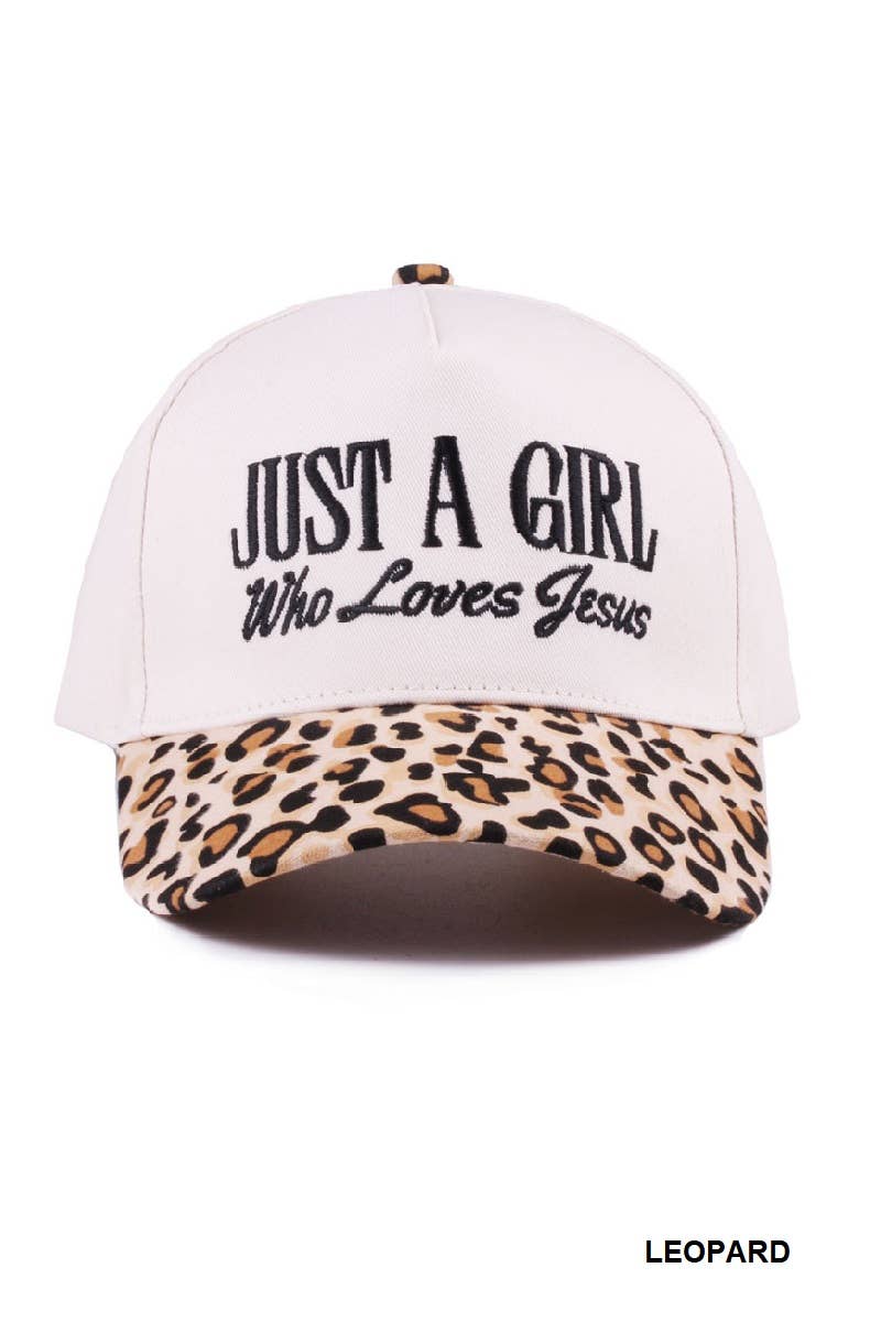 Just A Girl Who Loves Jesus Two Tone Canvas Cotton Cap