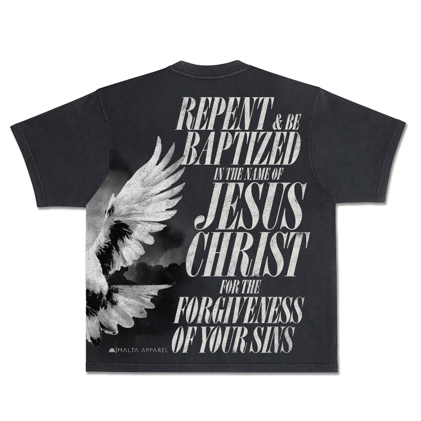 Holy Spirit Dove Wrap-Around Tee (Oversized Fit)