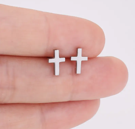 Mini Cross Stud Earrings
