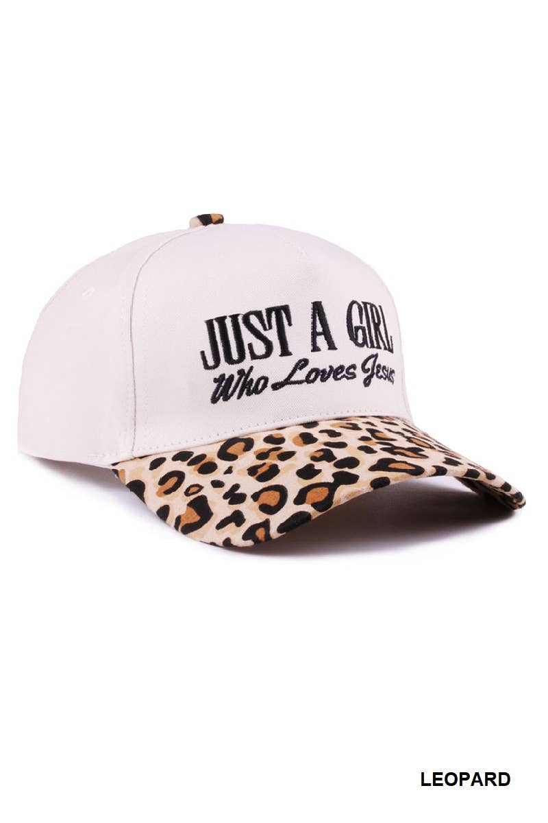 Just A Girl Who Loves Jesus Two Tone Canvas Cotton Cap