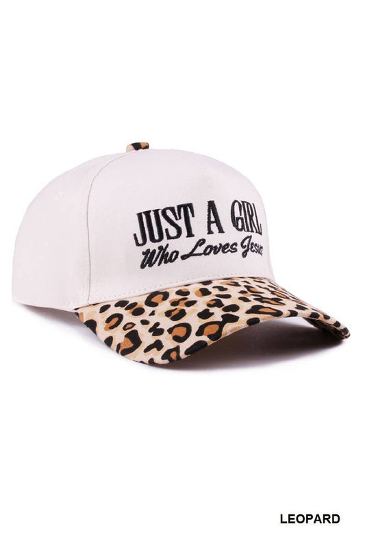 Just A Girl Who Loves Jesus Two Tone Canvas Cotton Cap
