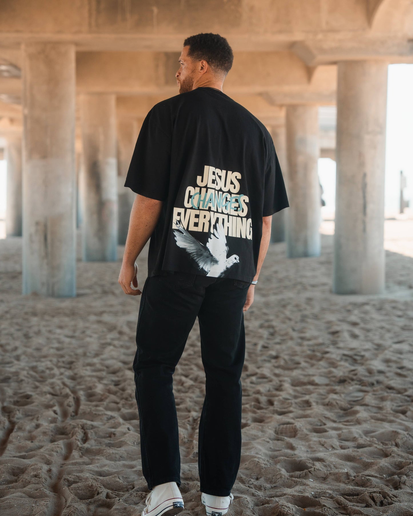 Jesus Changes Everything Heavyweight Oversize Tee