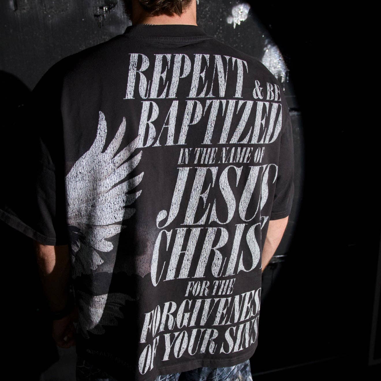 Holy Spirit Dove Wrap-Around Tee (Oversized Fit)
