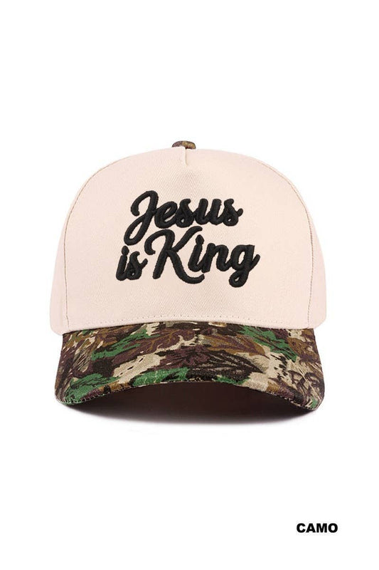 Jesus Is King Two-Tone Cotton Hat