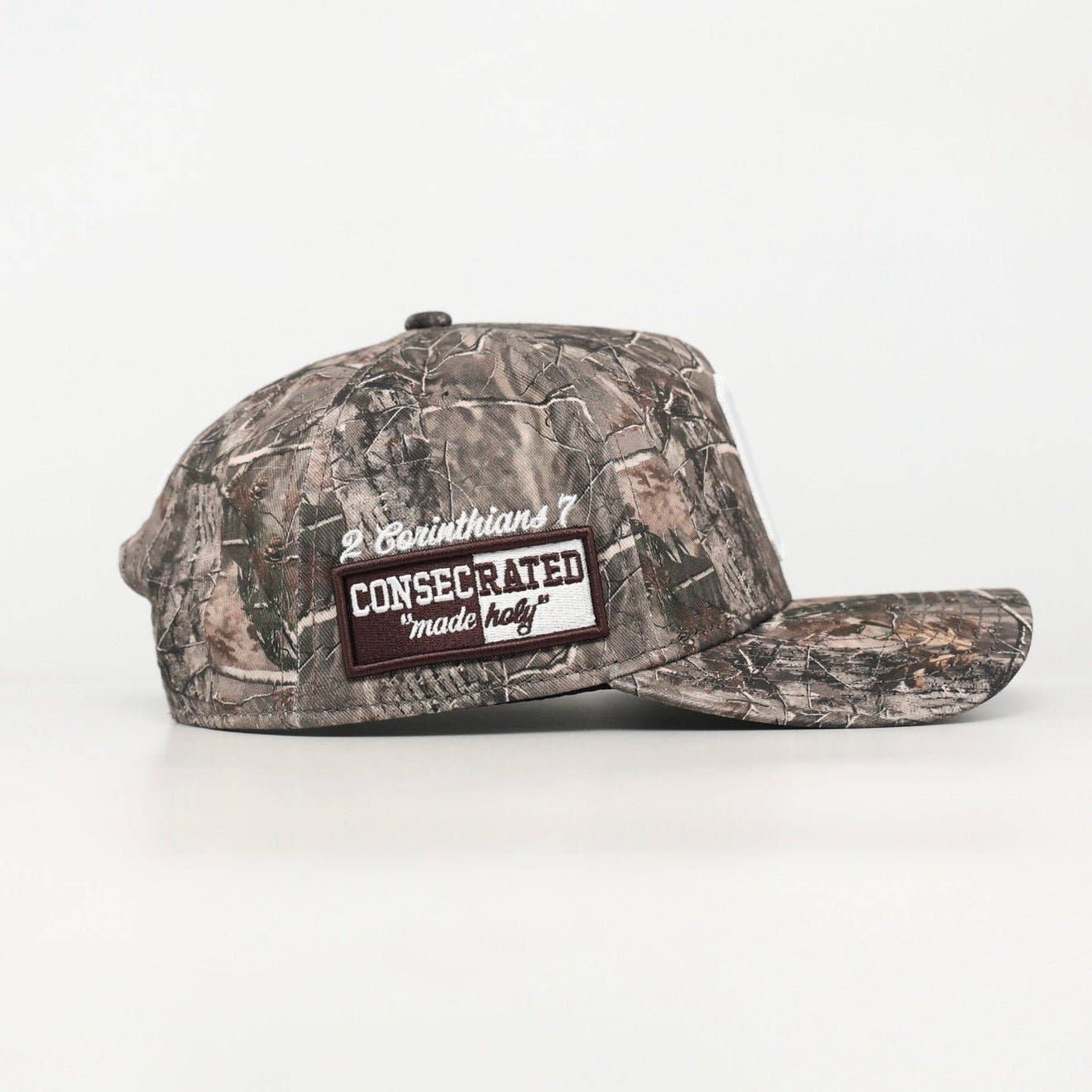 CONSECRATED Premium SnapBack (Structured) - Woodland Camo